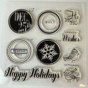 CTMH My Acrylix Stamps B1412 Holiday Winter Christmas